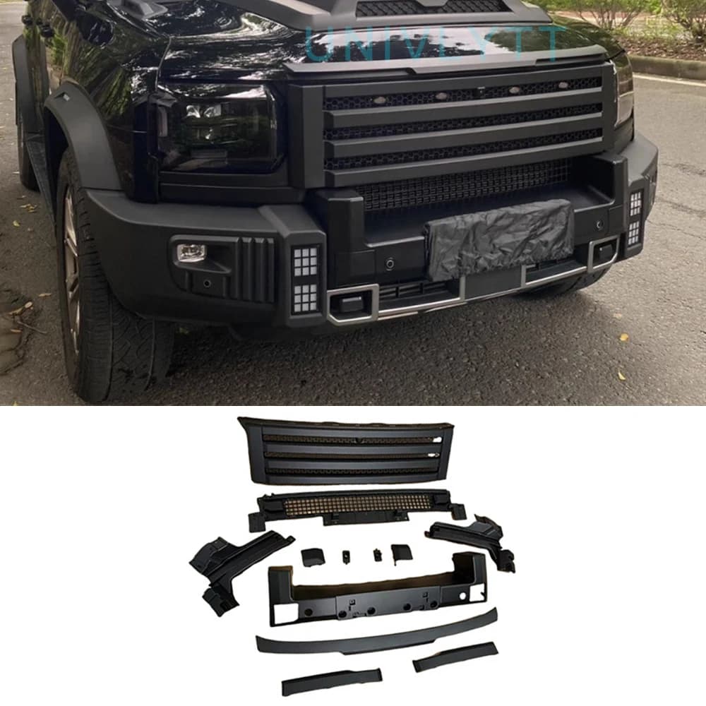For Chery 2023 2024 2025 2026 Jetour Traveler T2 Front Bumper Grille Black Warrior Grille Kit Tuning Car Exterior Accessories