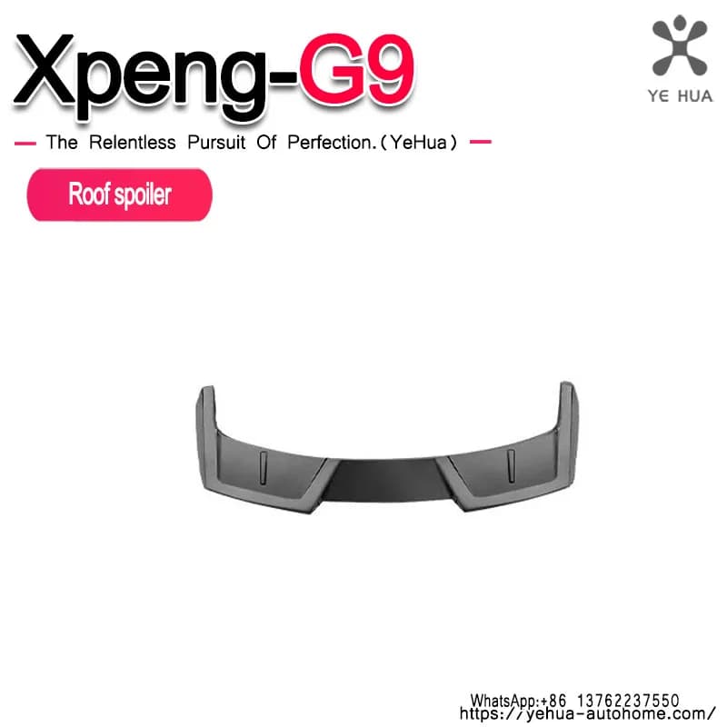 For Xpeng G9 2023-2025 BlackSpoiler Accessory Car Spoiler Soft Car Rear Roof Trunk Spoiler Rear Wing Lip Trim Stick