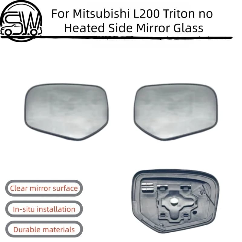 For Mitsubishi L200 Triton 2005-2015 Pickup,No Heated Convex Side Mirror Glass, Left & Right