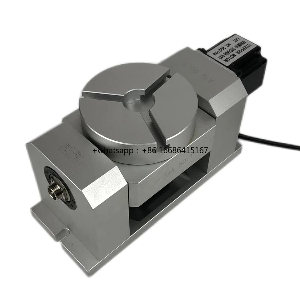 Center Height 85MM CNC 4th 5th Axis Rotary Axis CNC Dividing Head Reduction Ratio 50:1 Harmonic Reducer Gearbox Mo Hysteresis