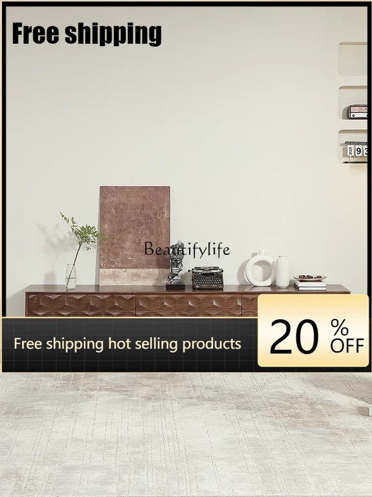 X4 parts and accessoriesMedieval black walnut color modern simple fourdoor TV cabinet
