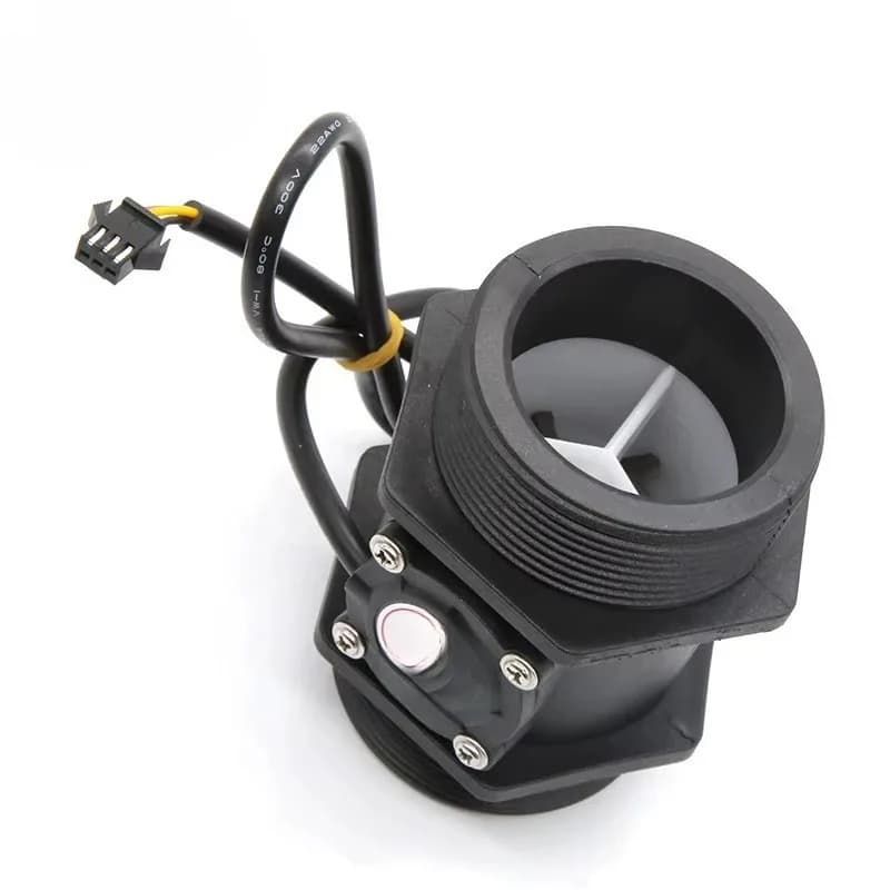 DN50 Threaded Connection High Flow Liquid Flow Sensor NPN Turbine Water Flow Meter Hall Effect 24V Nylon/SUS Material