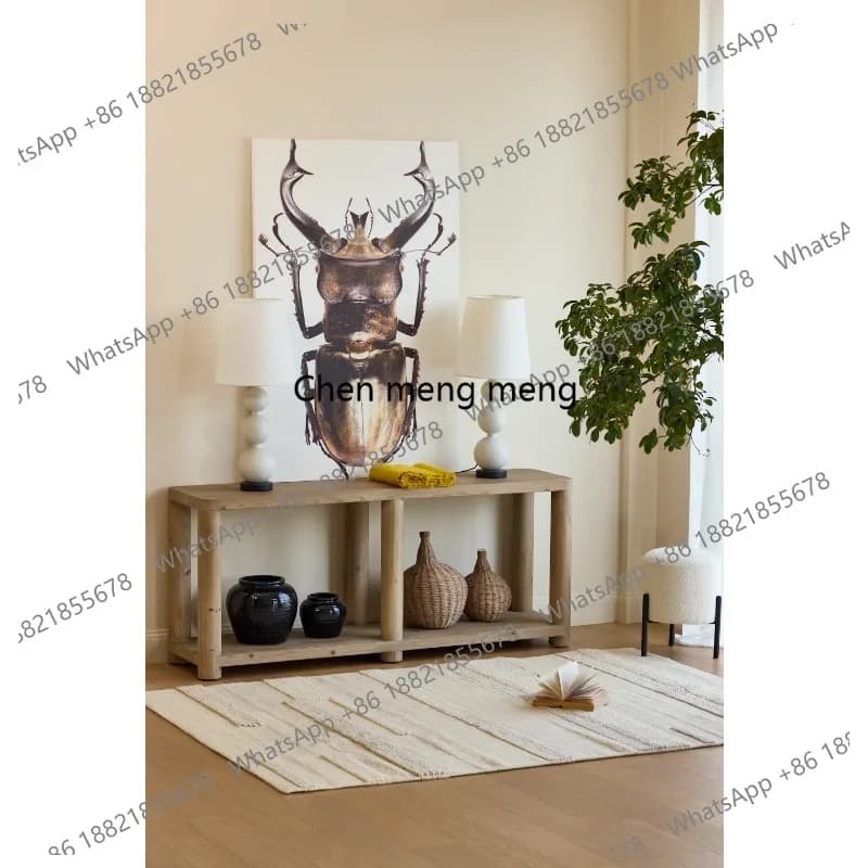 Oriental Modern Style Pine Console Table, Suitable for Country Style, Handmade Wooden Furniture, Suitable for Home Use