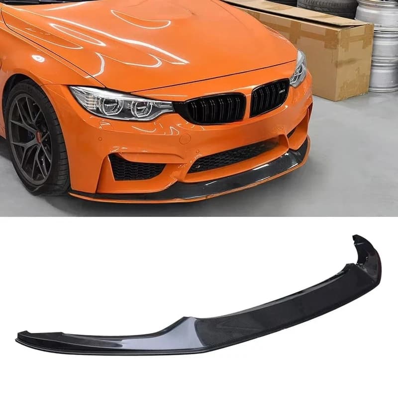 OMS Type Carbon Fiber  Auto Front Bumper Lip Chin Spoiler Winglet Sp for  F80 M3 F82 M4