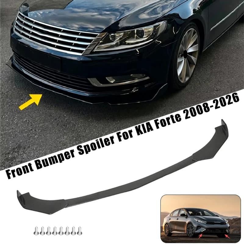 Sport Front Bumper Splitter Spoiler Lip For KIA Forte 2008-2026 5Pcs Adjustable Sectional Car Exterior Tuning Body Kit
