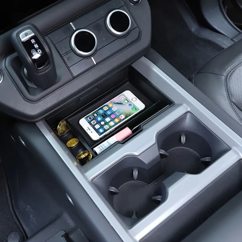 ABS Car Center Console Lower Storage Armrest Box Storage Box Phone Box Car Accessories For Land Rover Defender 90 110 130 2025
