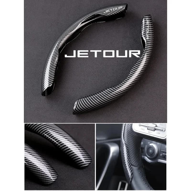 Car Carbon Fiber Texture Steering Wheel Cover For Jetour X70 X90 X95 X70M X70S X70L X70PLUS X70PRO X90C-DM i-DM T2 T3 T5 DASHING