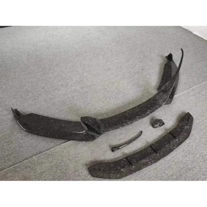 Exterior Accessories True Carbon Fiber Forged Bumper Lip Front Spoiler Kit I8 EB Style Car Parts Body Durle
