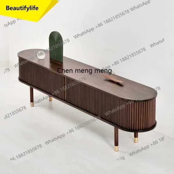 Q181 TV Cabinet Modern Simple Floor-Standing Living Room Home Light Luxury High-End Small Apartment High-Leg Storage Cabinet