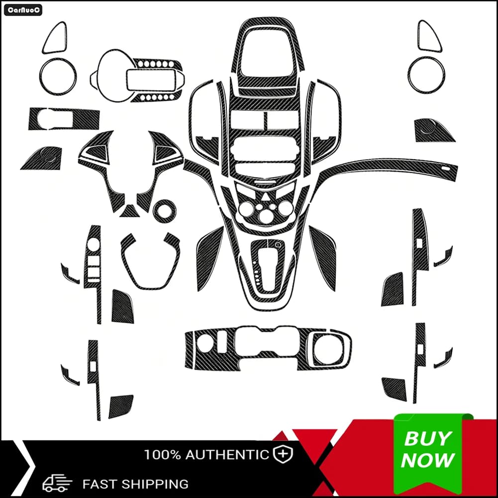 For Chevrolet SONIC AVEO 2012-2016 Carbon Fiber Stickers Car Interior Upgrade Kit