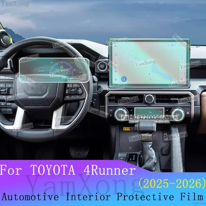 Car Interior Protection Film For 2025 TOYOTA 4Runner 2026 Navigation Dashboard Screen Sticker Center Console Panel Scratch Film