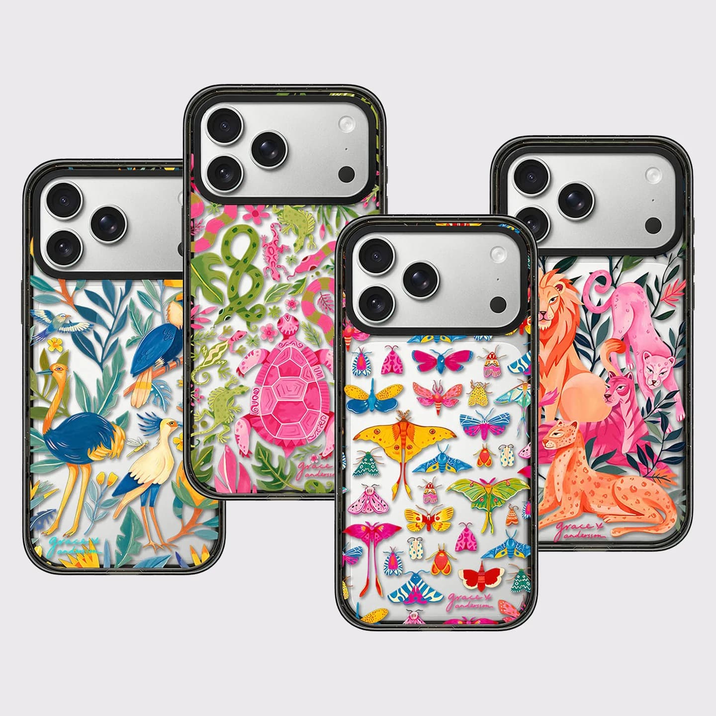Pink Sea Turtle Impact Black Border Magnetic Phone Case Cover for IPhone 13 14 15 16 17 Pro Max Case for IPhone Air