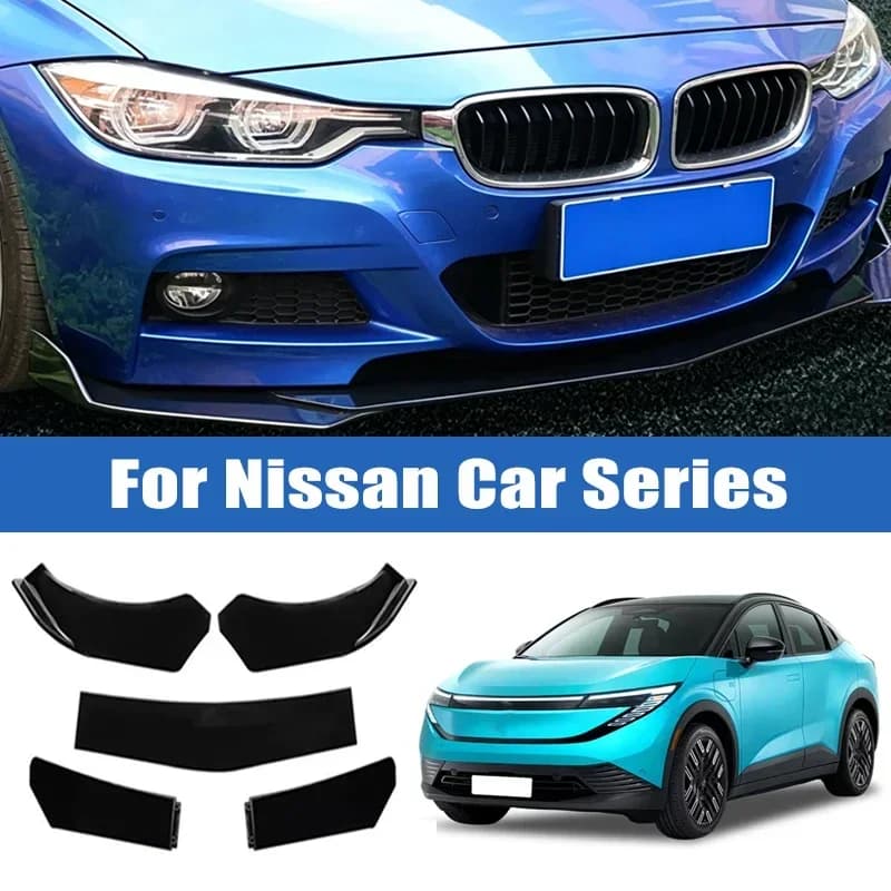 5Pcs Car Front Bumper Separator Bumper Lip Body Kit Duck Lip Separator For Nissan Altima Sentra Rogue Pathfinder Versa Maxima