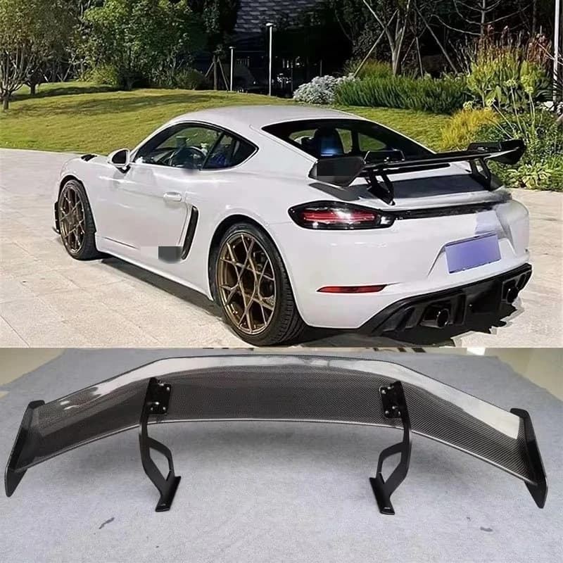 Suitable forPorsche 718 987 981cayman Boxster GT4RS Track Edition Carbon Fiber Tail Spoiler Tailgate Deflector