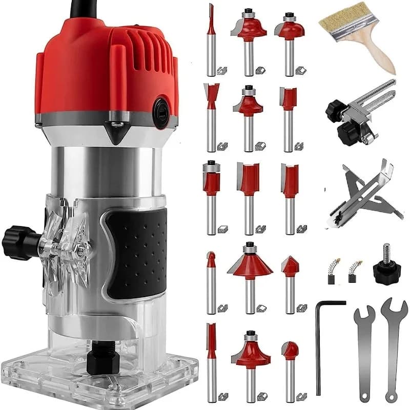 Electric tool trimming machine Grooving machine Woodworking engraving machine Woodworking trimming Slotting and milling