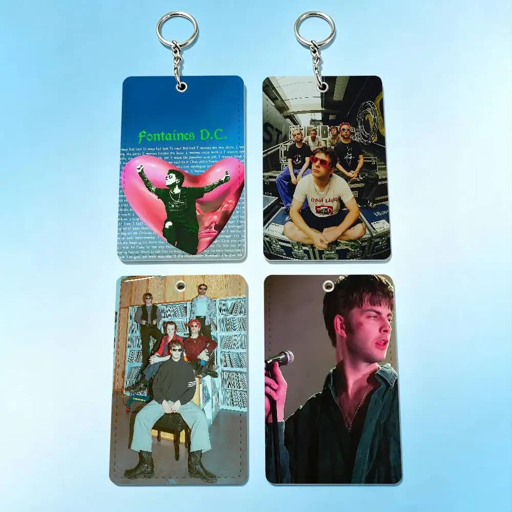 Rock Band F-Fontaines D-Dc Badge Holder Keychain For Bank Business Work Card Holder Student Card Protective Case Bus Card