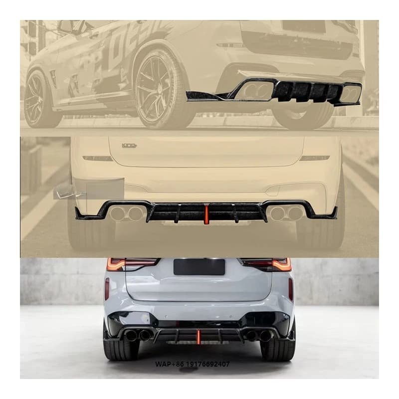 New ForBMW X3M F97 Carbon Fiber Front Lip Strip Light-Bolt-On Universal Fitment Bumper Retrofit Upgrade Kit