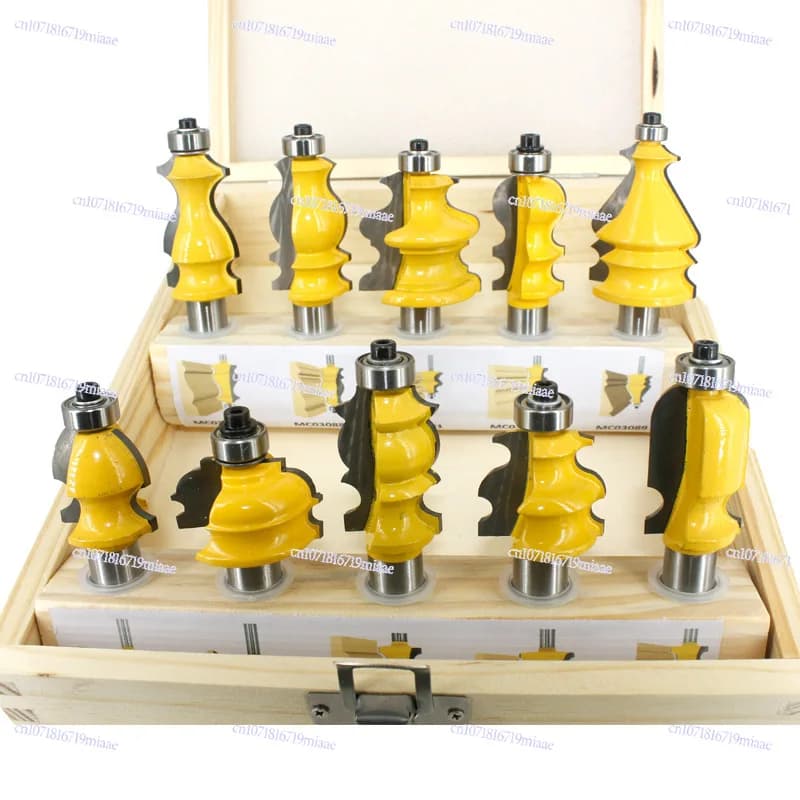 1/2 Handle 12 Handle 10 Piece Set Knife Armrest Knife Cabinet Door Top Line Engraving Machine Engraving Machine Milling Cutter