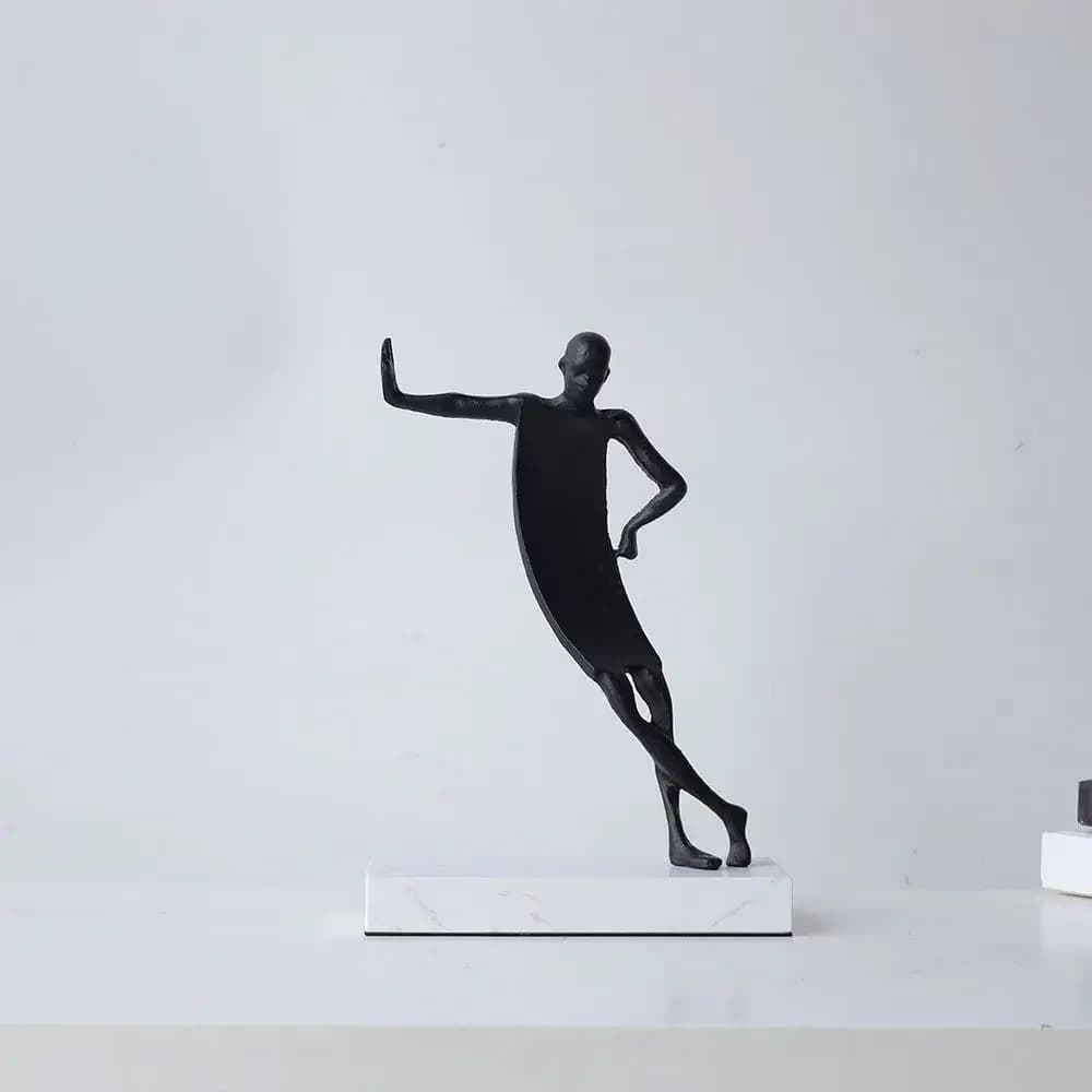 Hollow Black Horse Statue Cast Iron Crafts Ornaments Minimalist Horse Artwork Desk Decoration Steed Sculpture Modern Home Decor