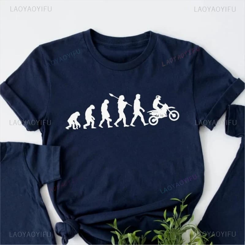 Evolution of Motorbike Unisex T-Shirt Motorbike Tee Exercise Health Fitness Tees Boyfriend girlfriend Funny Gift Originality