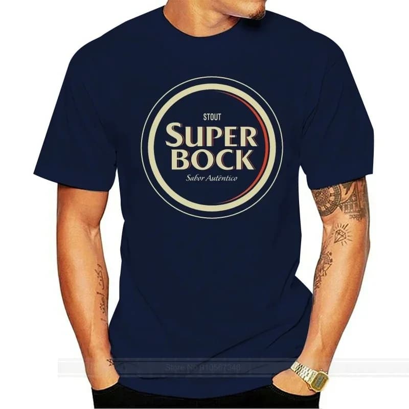 Super Bock Stout Logo Portugese Beer T-Shirt Mens Tee cotton tshirt men summer fashion t-shirt euro size