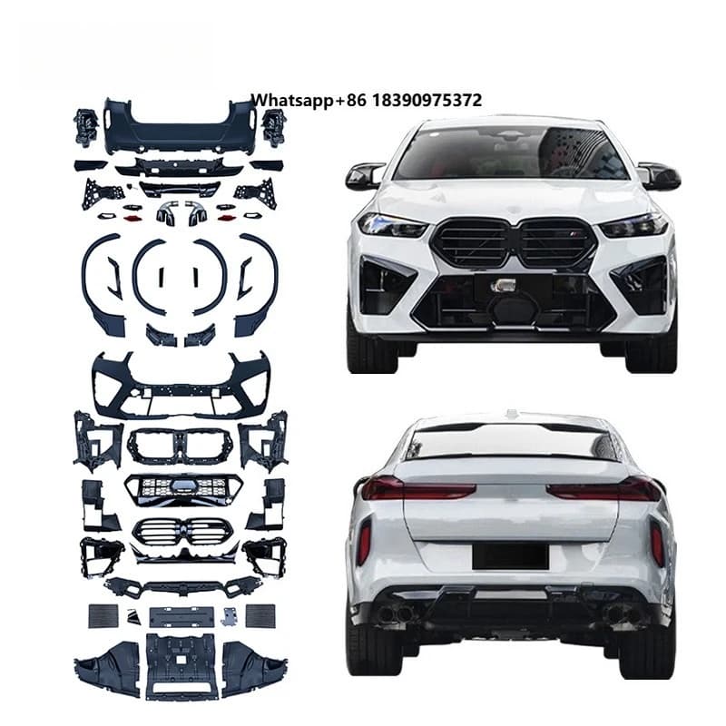 For 2023-2024 X6 G06 Upgrade X6M Bodykit Front Rear Bumper ACC Grille Wheel Arch Diffuser 40i 30i Exhaust Tip Wholesale Hot