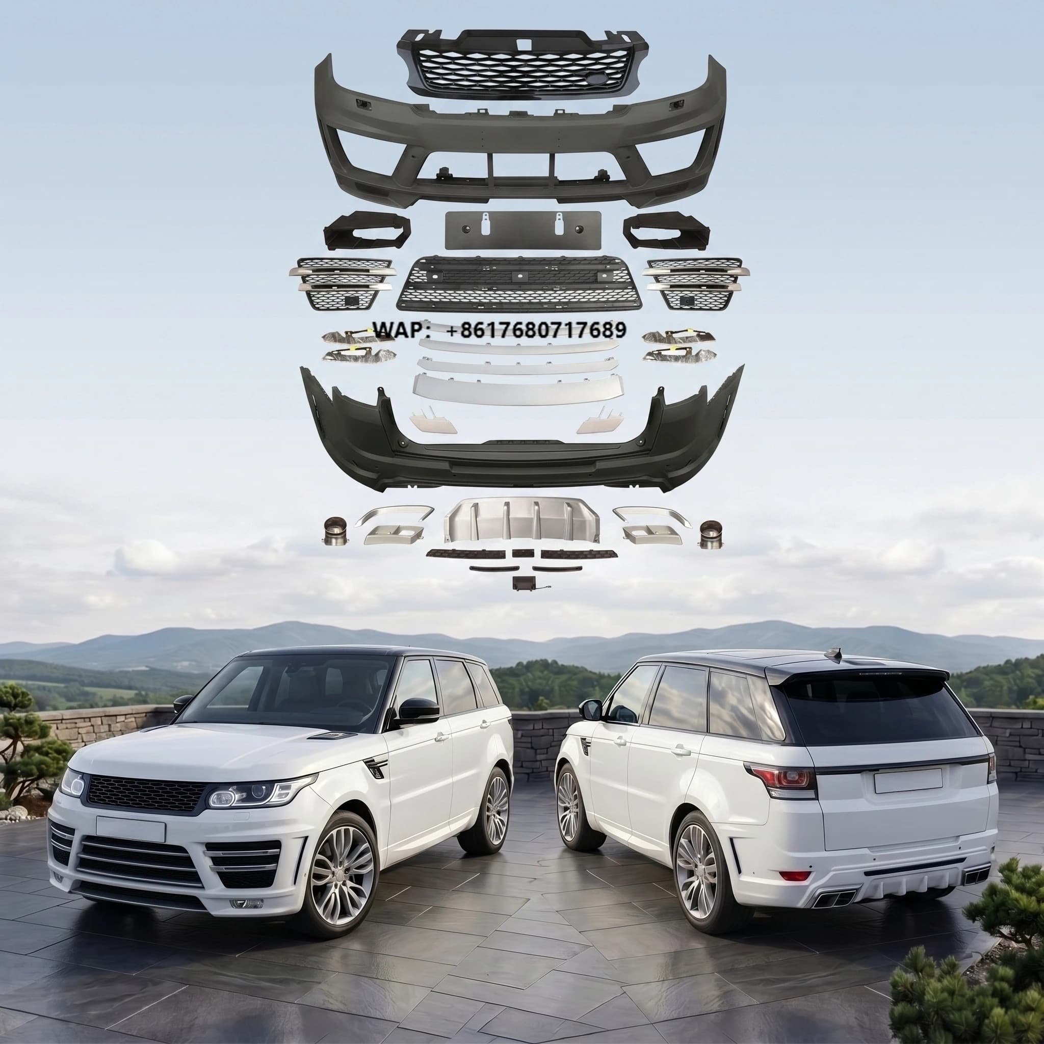 Body Kit for  Range Rover Sport 2014-2017 LM Style Front Rear Bumper Upgrade Exterior Parts