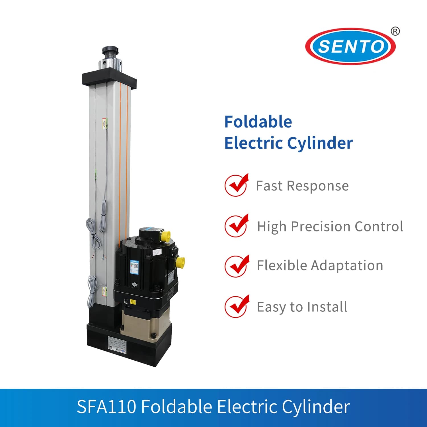 SFA110-10QF-31KN-R200 -SENTO Electromechanical Drives Servo Electric Cylinder High Precision Stable Thrust Automation Ball Screw