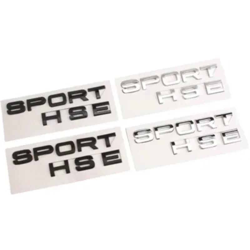 1PCS New chrome Matt silver Black SPORT HSE Large Letter Boot Badges Emblem Car Sticker for Range rover Land rover car stickers