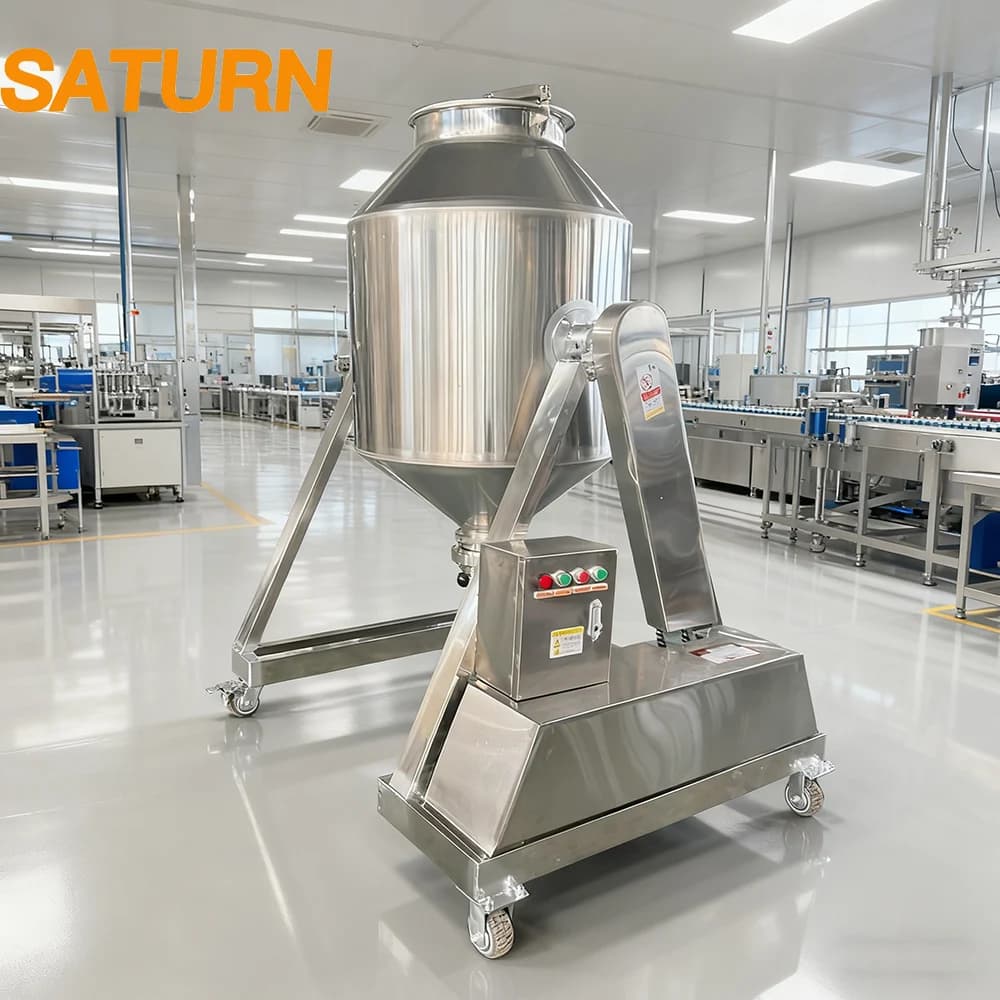 Factory Supply Stainless Steel Drum Mixer Machine 40L 60L 90L Dry Powder Mixing for Food