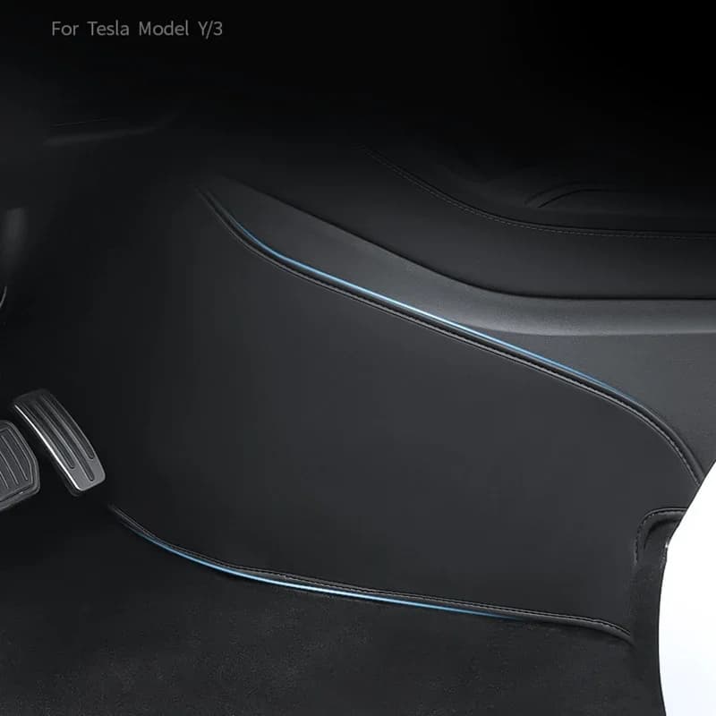 Side Defense Kick Pad For Tesla Model 3 Y 2017-2023 Car Central Control Protective Foot Pad Interior Accessories