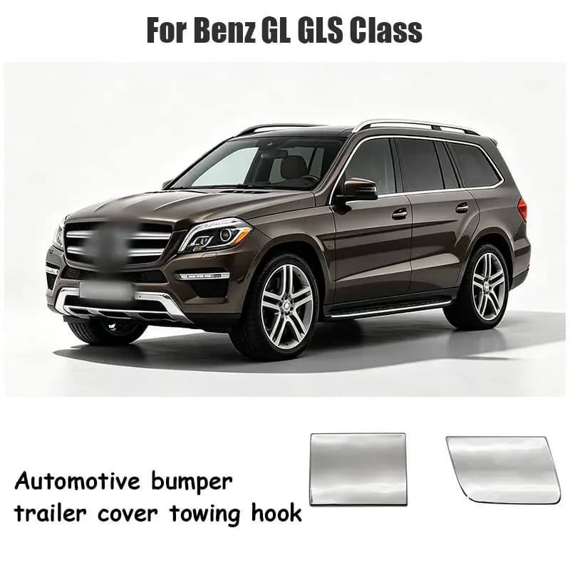 For Mercedes X166 GL GLS Class GL350 GL400 GLS450 Car Rear Bumper Tow Hook Cover Cap Accessory Replacement Silver