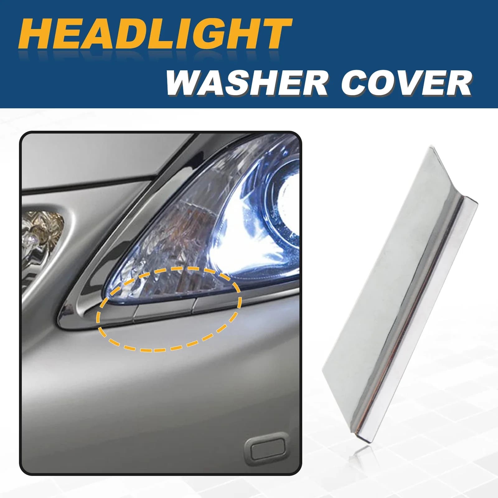 For Lexus GS300 GS350 GS430 GS450H GS460 2006 - 2011 Front Bumper Headlight Washer Jet Spray Nozzle Cover Cap Replacement