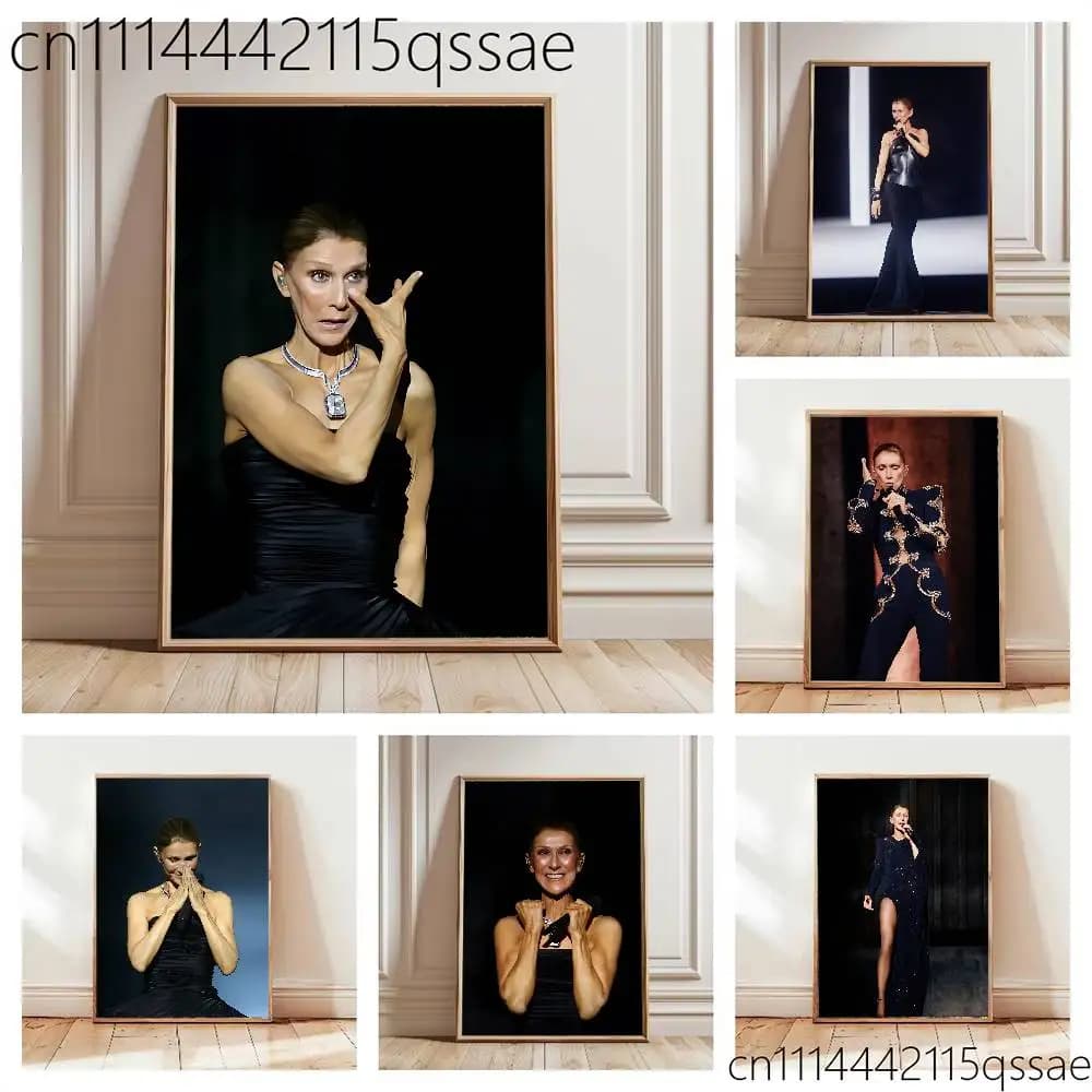 FOR CelineDion Deux Poster Self-adhesive Art Waterproof Paper Sticker Coffee House Bar Room Wall Decor