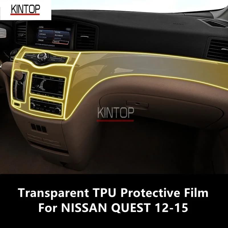For NISSAN QUEST 12-15 Car Interior Center Console Transparent TPU Protective Film Anti-scratch Repair Film Accessories Refit