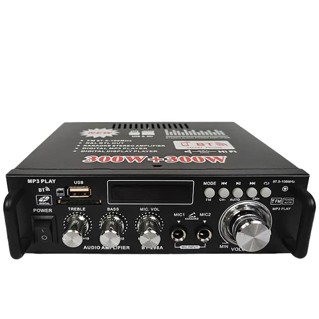 ODM Audio Home Amplifier  AV-298BT HIFI Wireless BT 2.0 Digital Sound AMP BT Mp3 Decoder Car Amplifier