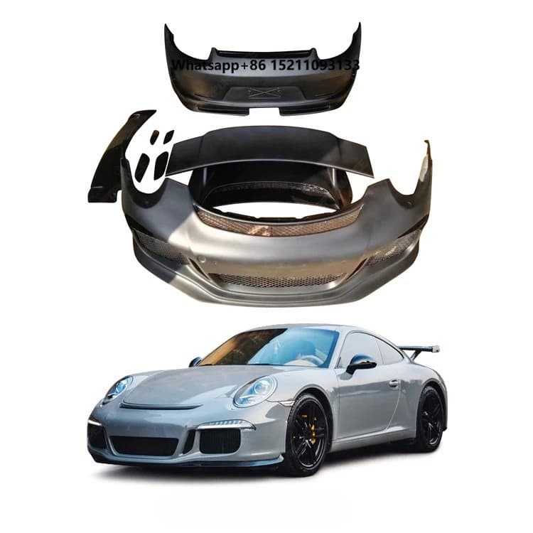 2012-2016 GT3 Style Fiberglass Full Body Kit for  911 991.1 Carrera Front Rear Bumper Spoiler Car Kits