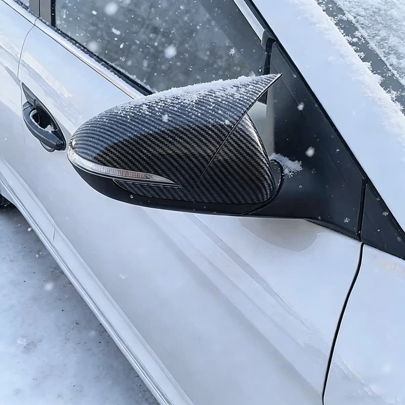 For Hyundai i30 2017-2019 Rearview Mirror Cover Caps Trim Decorative Car Styling Auto Parts Accessories