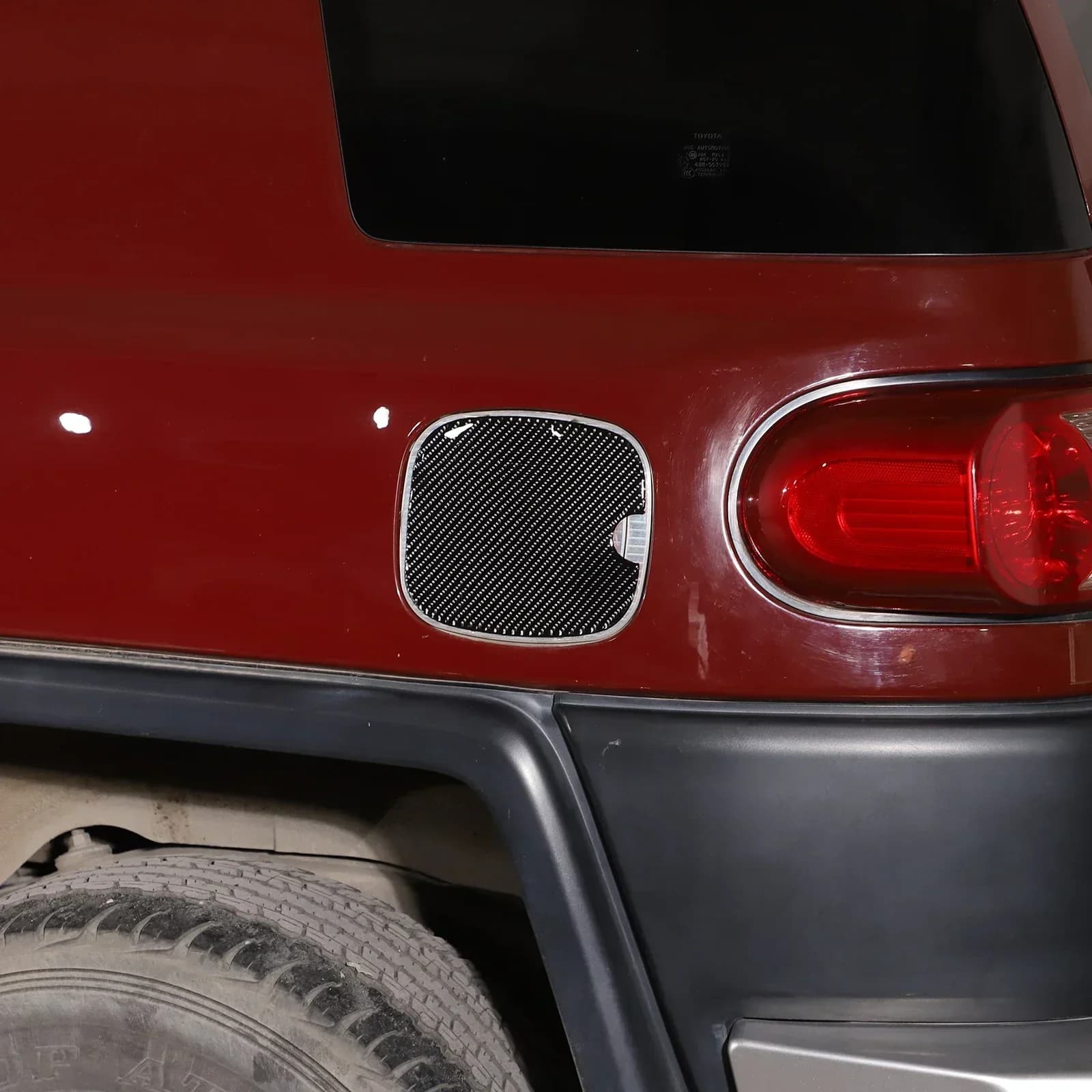 For Toyota FJ Cruiser 2007-21 Soft Carbon Fiber Fuel Door Gas Oil Protect Cover Trim Sticker Car Accessories