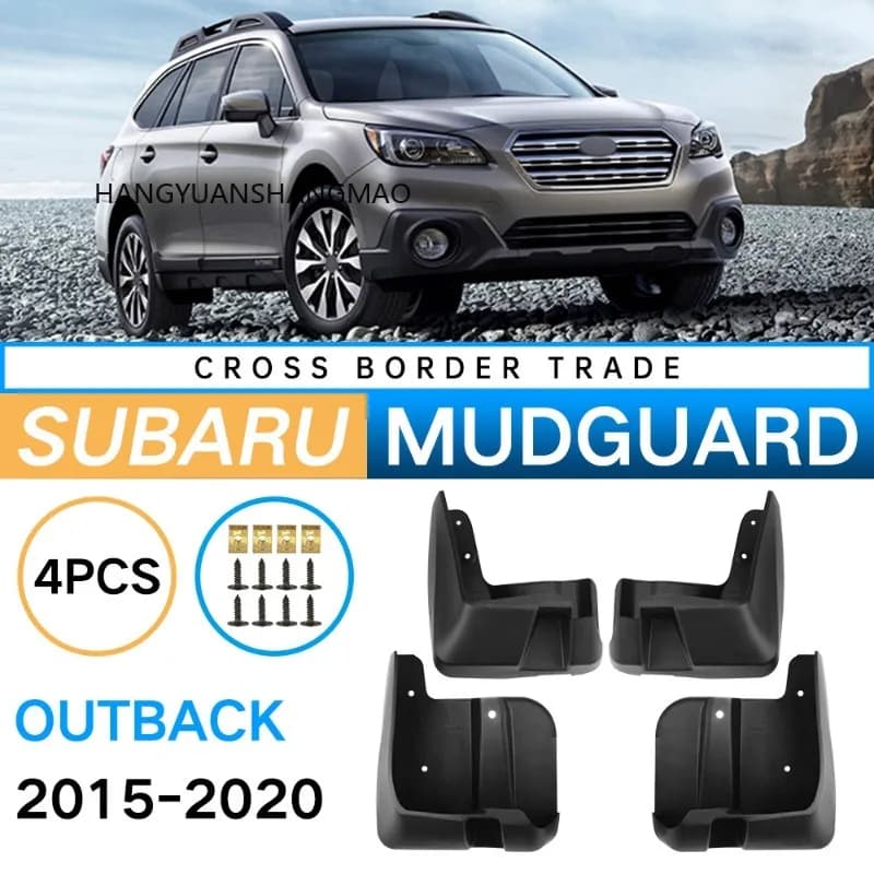 Car Exterior Accessories Mud Flaps for Subaru Outback 2015-2020 Tire Splash Guards for Fender Protector 4 Pieces Set in Black