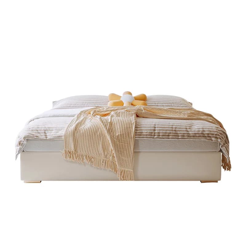 Lifting bed frame Small apartment tatami light luxury double storage high box leather no bedside multi-functional bed
