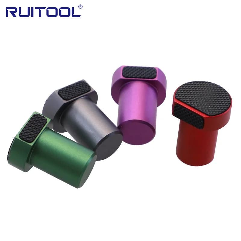 4PCS Aluminum Bench Dogs Table Stop Woodworking Limit Block Quick Release Anti Slip Pad for 19mm 20mm Workbench Hole Tool