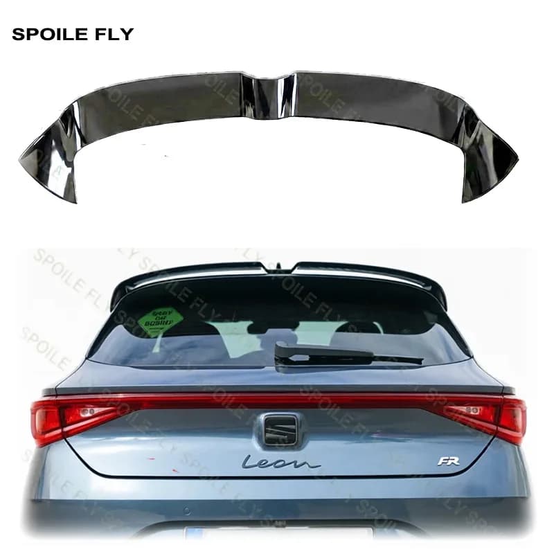 2020 To 2024 Up For Seat Leon Fr 5F TDI TSI MK4 5-Door Car Rear Roof Spoiler Wing Lip Cover Body Kit Glossy Black ABS Body Kit