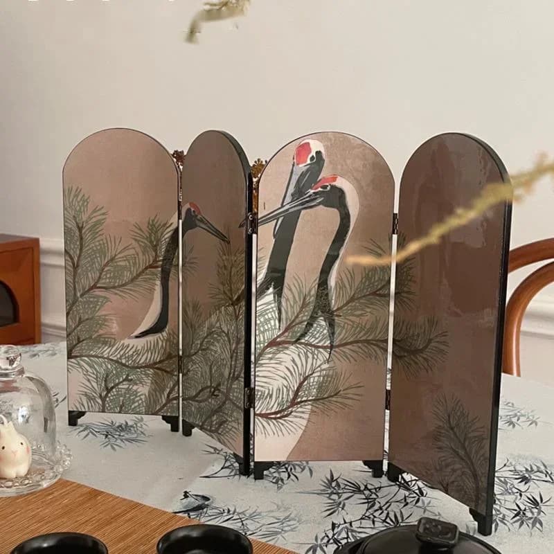Creative Japanese Study Porch Crafts Small Desktop Folding Screen Retro Gift for Home Decoration & Special Occasions