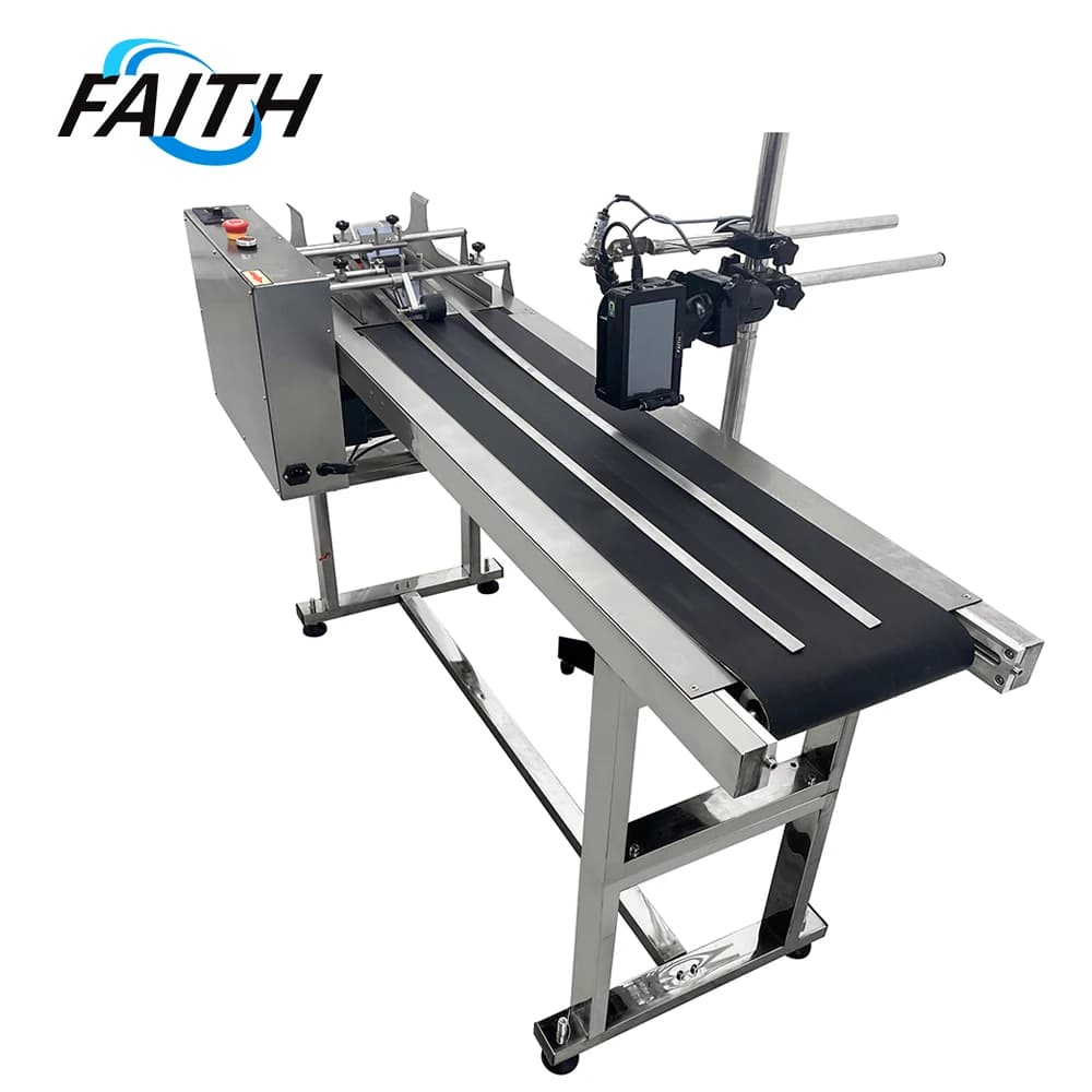 Faith Automatic Online Inkjet Printer Feeder Conveyor Plastic Bag Carton Box Paging Machine Paper Label Pagination Machine