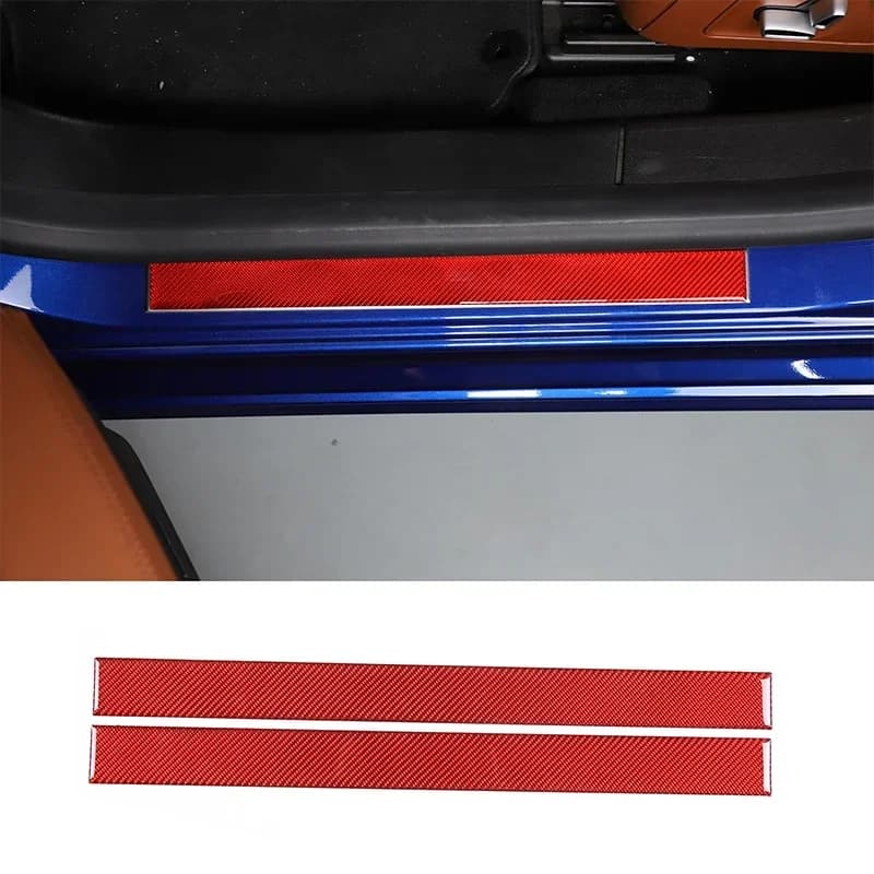 For Maserati Ghibli Quattroporte 2013-2022 Soft Carbon Fiber Car External door sill trim strip soft carbon fiber Accessories