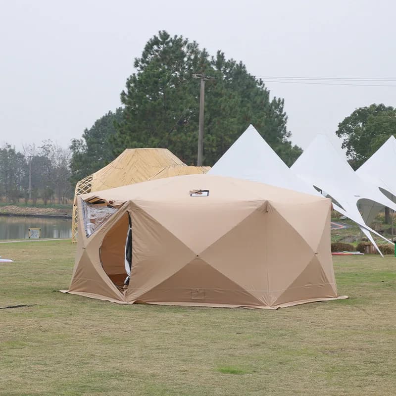 Hexagonal outdoor camping tent windproof and dustproof camping tent