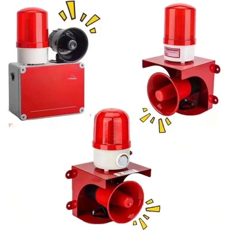 220V home security alarm system with sound and warning lights, car alarm system anti-theft, fire/alarm