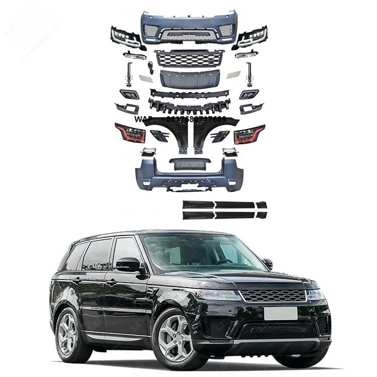 For Range Rover Sport Upgrade to 2022 OEM Style Body Kit PP Material Car Bumpers Side Skirts Fender Grill Headlight Taillight