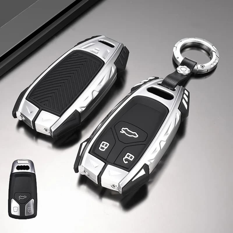 Zinc Alloy Car Key Case Cover For Audi A4 B9 A5 A6 8S 8W Q5 Q7 4M S4 S5 S7 TT TTS TFSI RS Protector Shell Fob Accessories